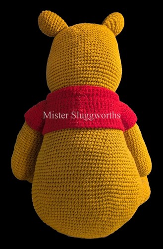 Vintage Huge 23" Winnie the Pooh Hand Made Crochet Stuffed Knitted Bear Rare - Picture 3 of 12