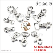 Keychain Clip Swivel Lobster Swivel Clasps Clip Snap Handbag Silver 10-500Pcs