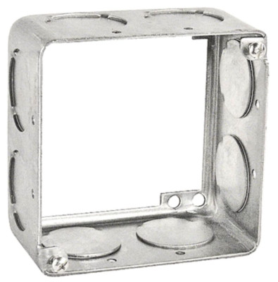 25 PK Garvin (53171-1)4'' Square Extension Ring Drawn 2-1/8'' Deep w/1'' KO's