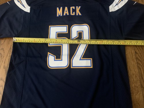 Neu authentisches Nike Youth XL Khalil Mack marineblau Ladegeräte Trikot. Passt wie Erwachsene SM - Bild 7 von 7