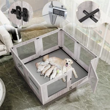 High-end Pet Playpen Clear Acrylic Dog Whelping Box Cage Rabbit Kennel with Pad