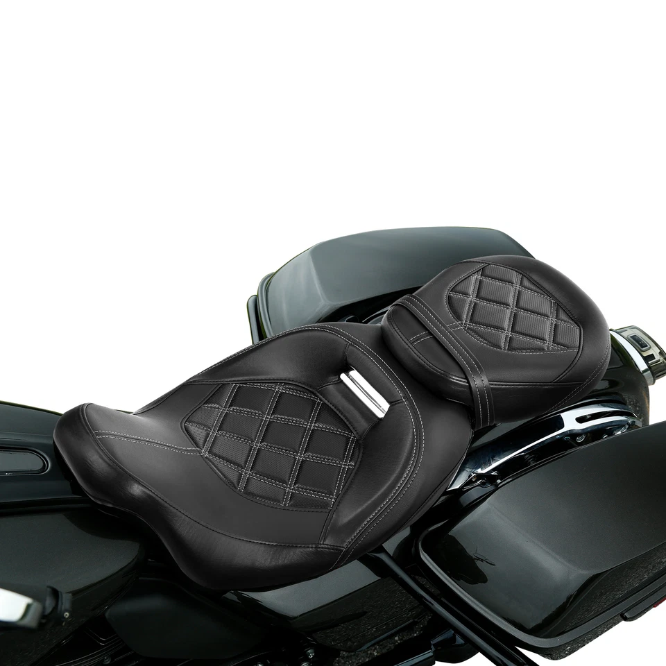 Driver & Passenger Seat Fit For Harley Touring Electra Glide Road King 2009-2023 - Image 4 of 4