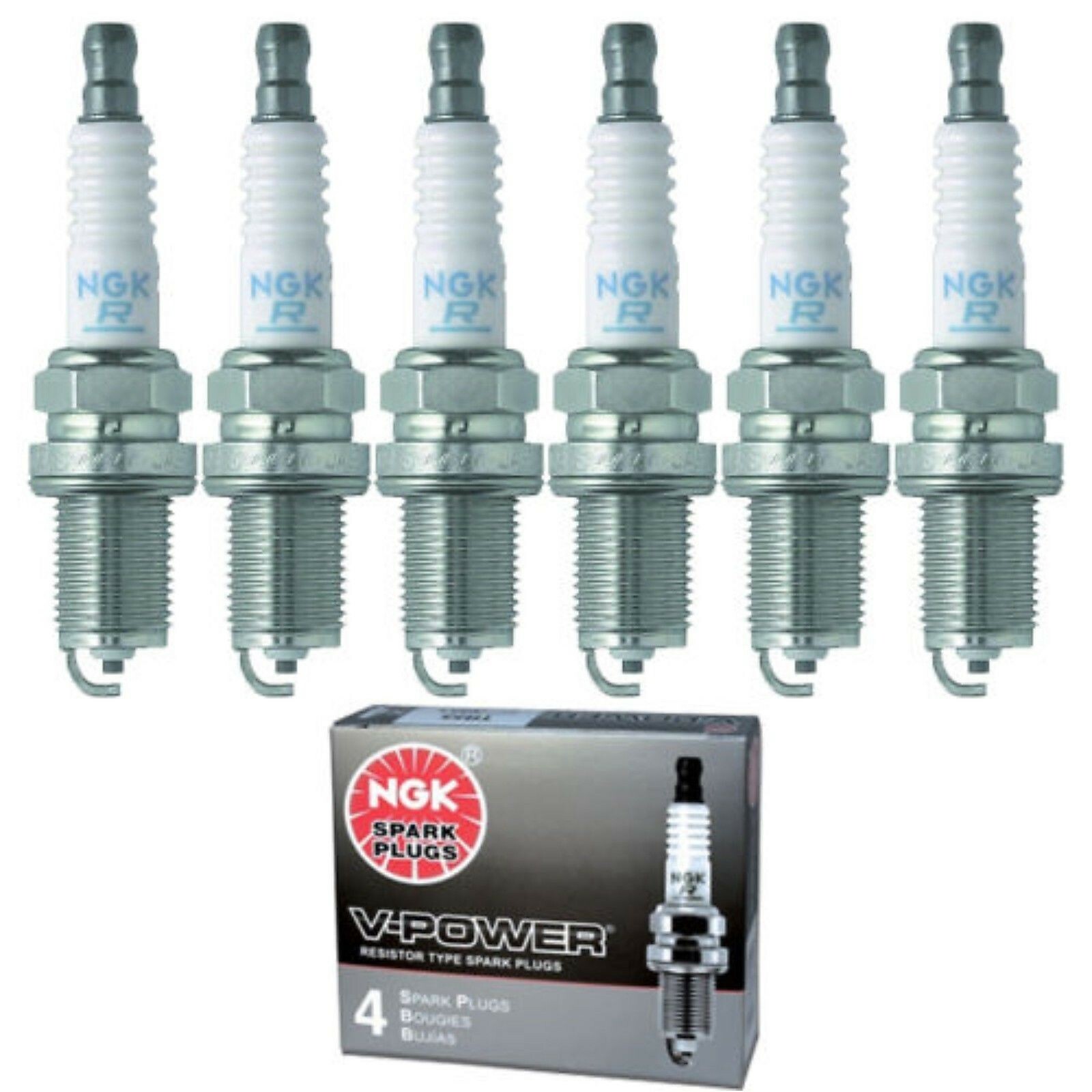6 Pack Set Mazda NGK 2262 Spark Plug - V-power for 626 / 929 Millenia MPV MX-6