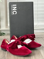 International Concepts Women's US 4M Little Girls London Ballet Flat Red Shoes