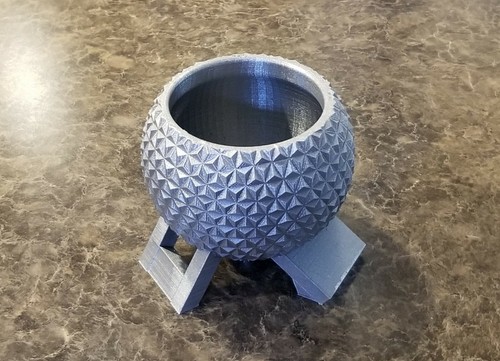 Disney World Epcot Spaceship Earth Inspired Planter - Garden Disney Decor Size B - Picture 6 of 10