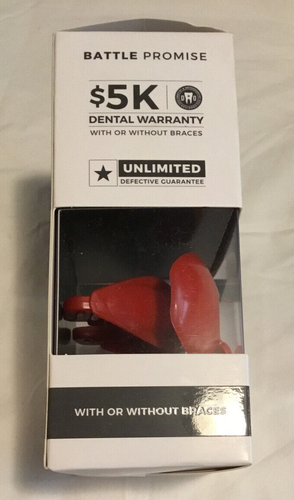Battle Sports Oxygen Lip Protector Mouth Guard with Strap - Red - Picture 5 of 5