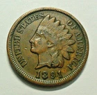 1891 P Indian Head Cent / Penny CULL **FREE SHIPPING**