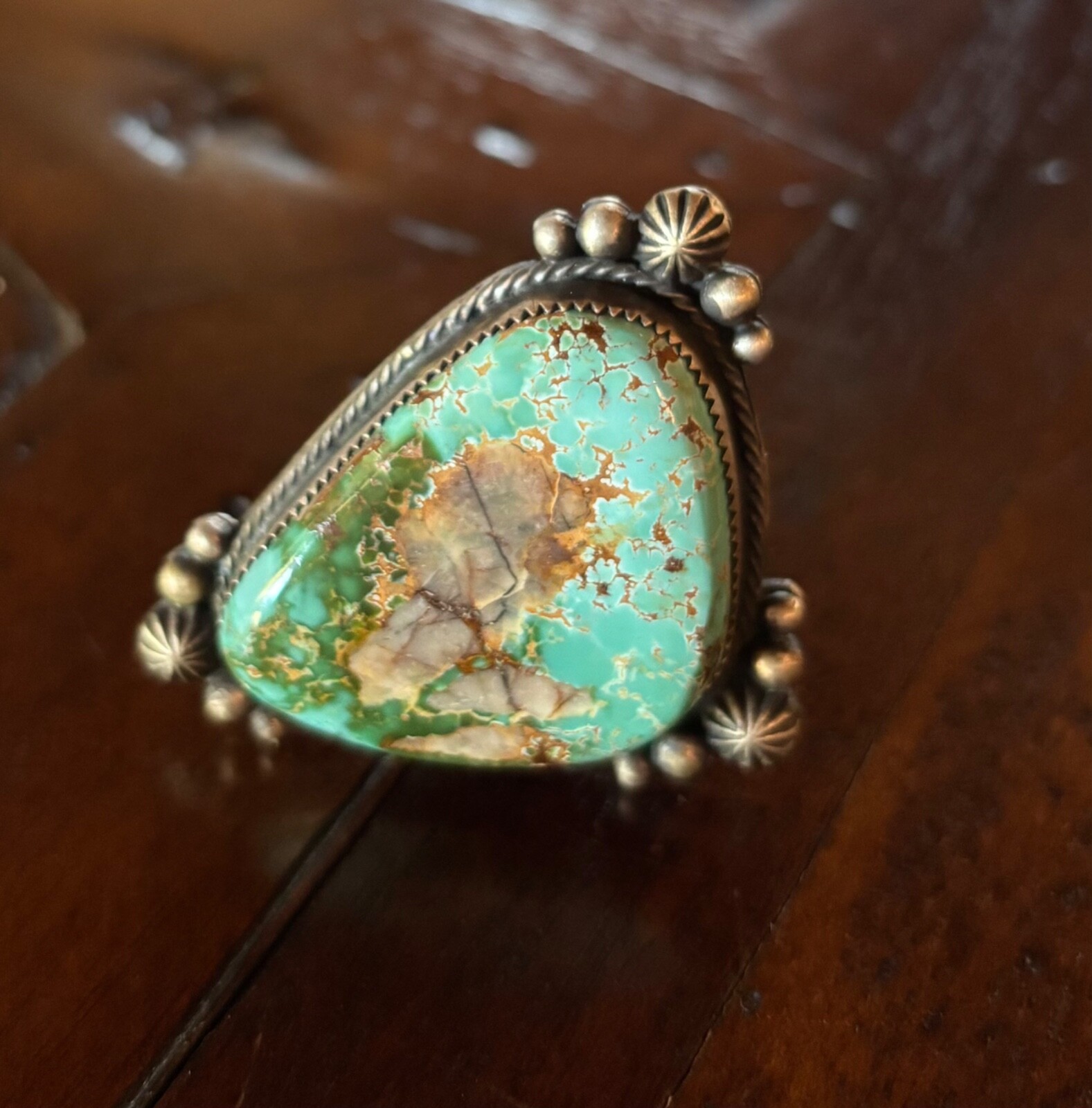 Sublime Silver Royston Turquoise Statement Ring/s… - image 4