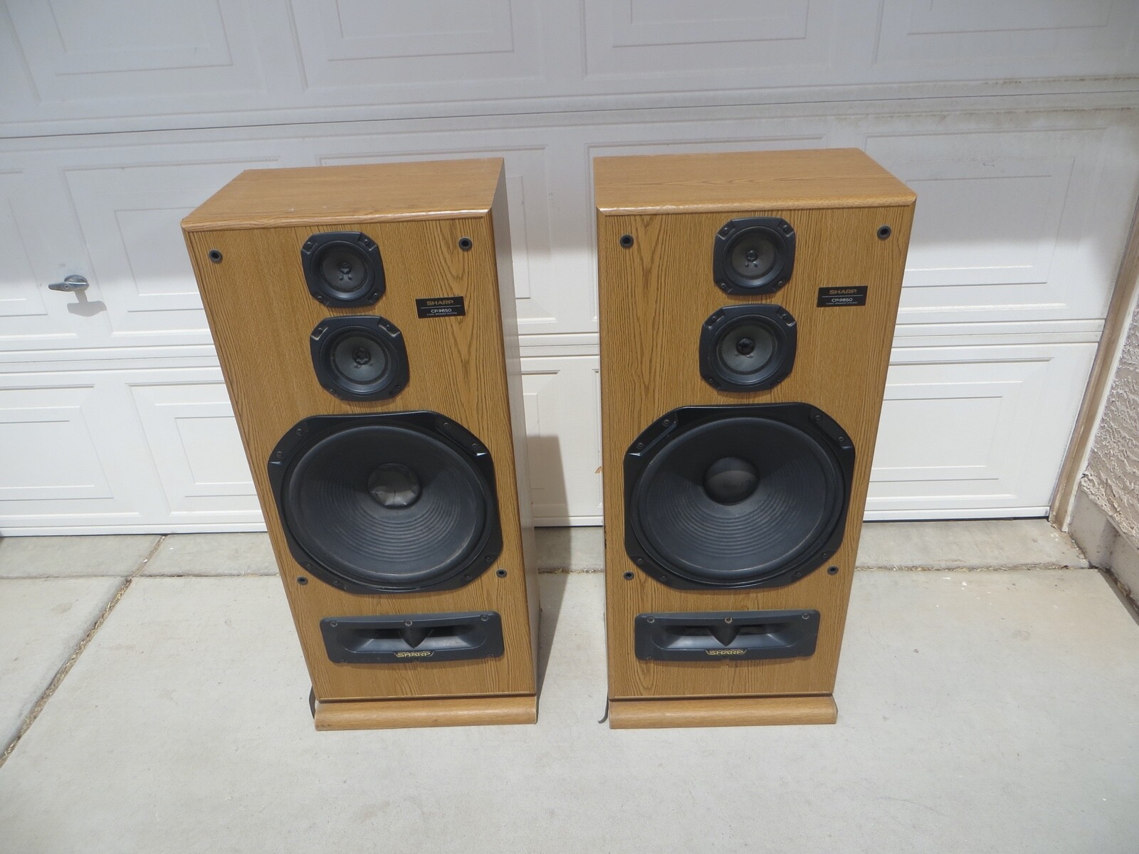 Vintage Pair of Sharp Home Tower Speaker System Speakers - Model CP ...