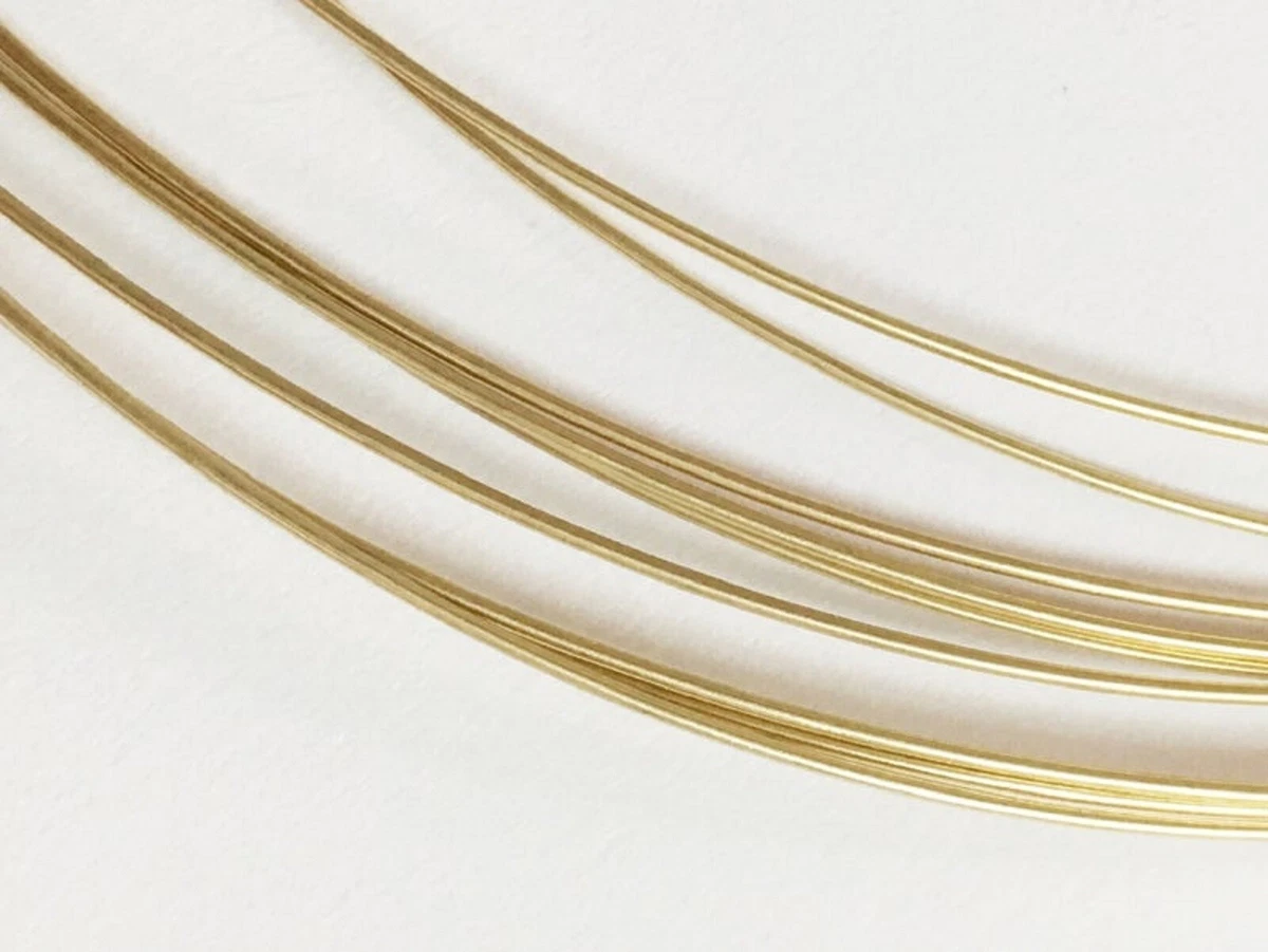 Artistic Yellow Brass Round Wire Artisan Jewelry Crafting Wire 18 and 22  Gauge Thick 