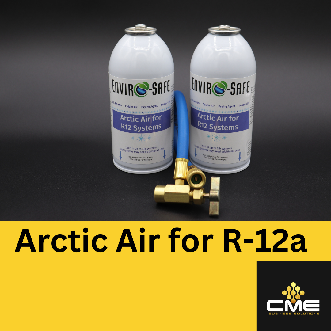 Envirosafe Arctic Air AC Refrigerant Kit For R12 Systems – Includes Proseal, Oil & Brass Hose 6 thumbnail image