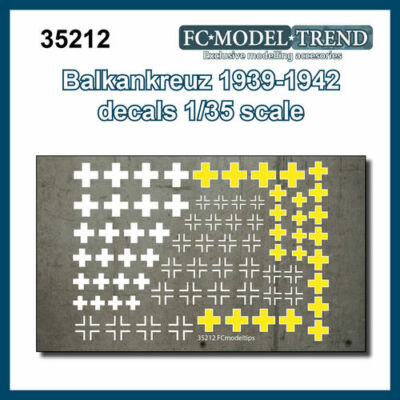 FC Model Trend 35212, Balkenkreus 1939-1942 - Decals Set, 1/35