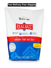 Redmond Real Salt 10 Lb Bag- Natural Unrefined Gluten Free, Fine Sea Salt, 10lb