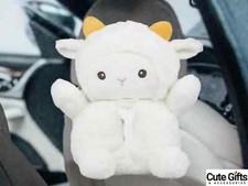 Car Tissue Box Holder - Sheep-shaped Seatback - Hanging Cartoon Tissue Case
