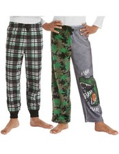 Member's Mark Boys Favorite Plush  Soft Fleece Sleep Pant 2 Pack Size 8 Dino  s