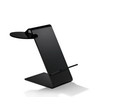 Beistelltisch oder Butlertisch - Bookbutler - aus Acrylglas schwarz, Hochglanz.