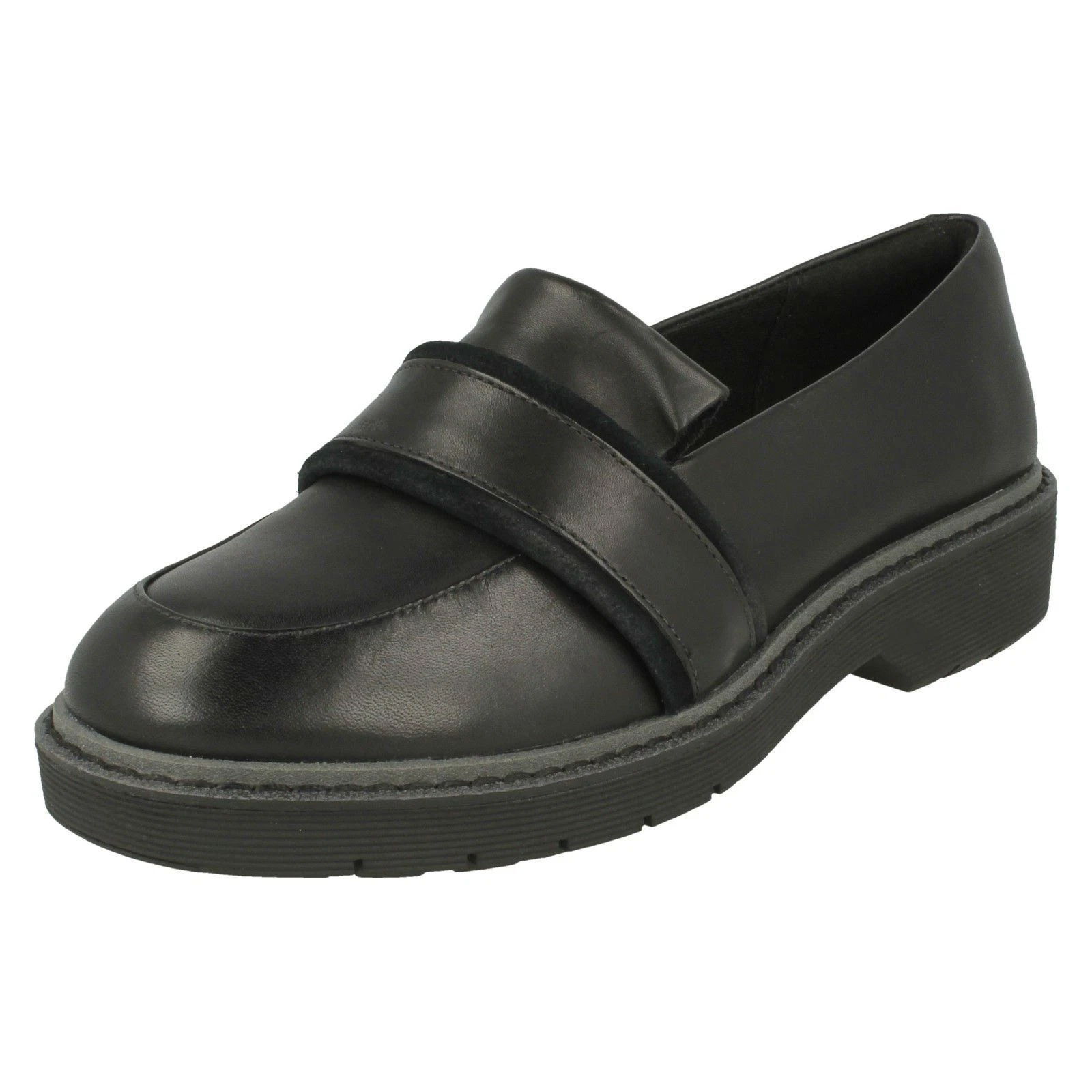 Ladies Clarks Flat Loafer Inspired Shoes Alexa Ruby