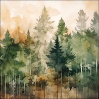 20 Papierservietten Servietten Evergreen Trees Ambiente 33X33Cm | Wald, BäUme