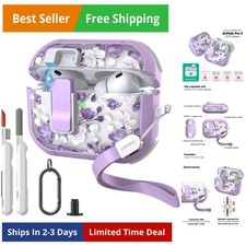 for AirPods Pro 3 Case 2025 Cover Secure Lock Automatic Snap Switch Clip Clea...