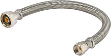 12 Inch Flexible Faucet Connector Supply Line, 1/2 Inch FIP X 3/8 Inch Flare Inl