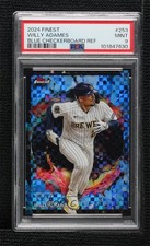 2024 Topps Finest Rare Blue Checkerboard Refractor 25/49 Willy Adames #253 0e2x