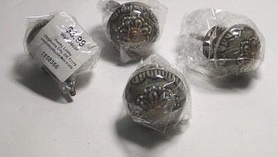 Gray Ceramic Cabinet Dresser Drawer Knobs Four Pulls Round Home DYI Project 4