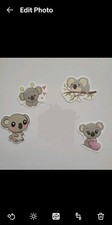 Koala love vinyl sticker set of 4 cute heart friend tree animal snuggle hug zoo