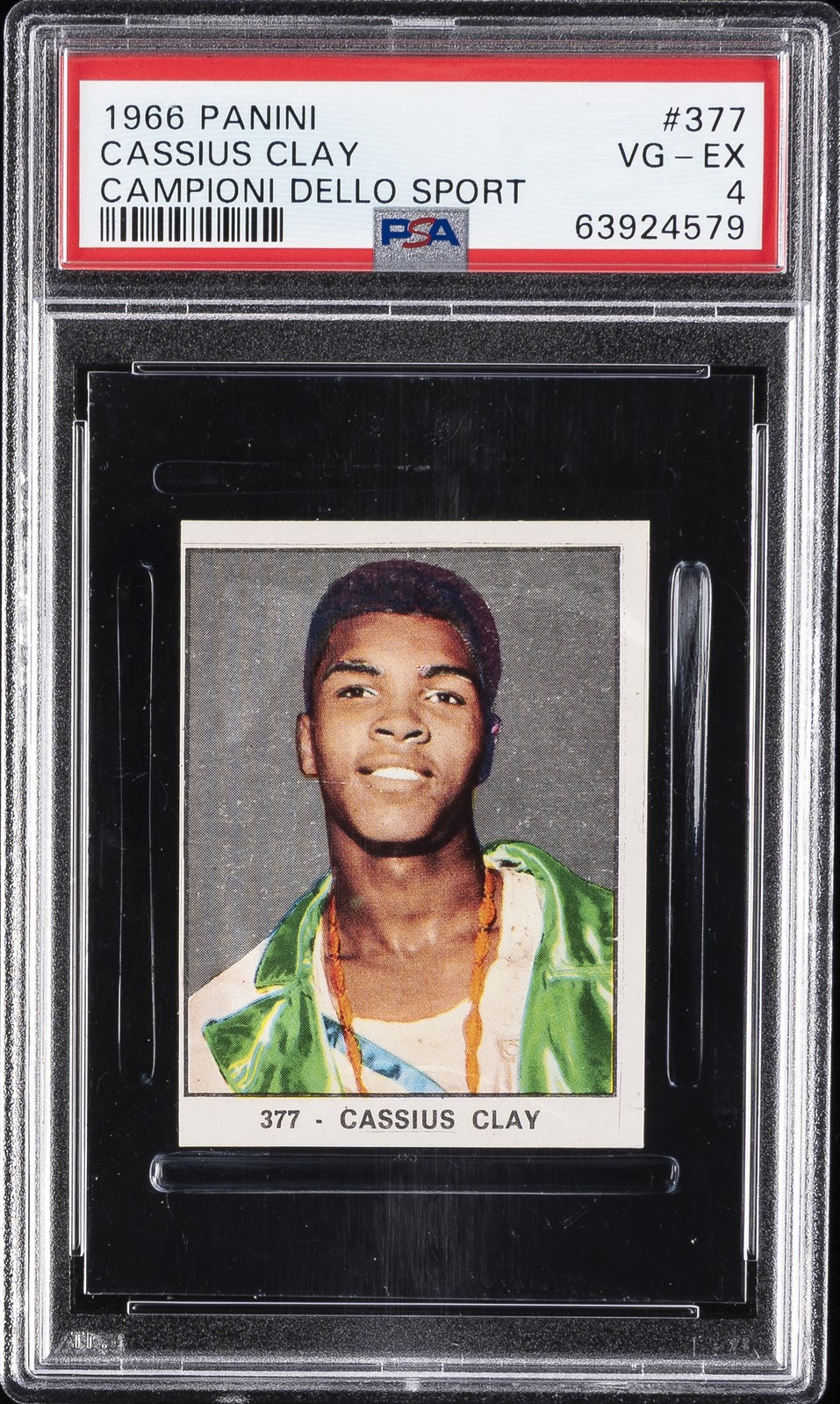 1966 PANINI CAMPIONI DELLO SPORT #377 CASSIUS CLAY PSA 4