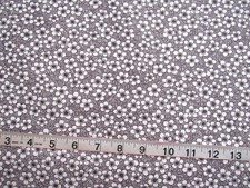 7/8 yd 100 Cotton Fabric White with Black Dashed Flowers