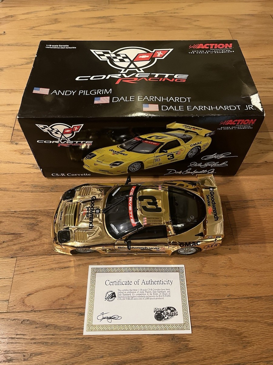 2001 Dale Earnhardt Sr & Jr Gold Chrome Daytona Rolex 24 Corvette