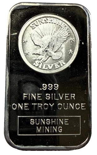 .999 Fine Silver Bar 1 oz - Sunshine Minting