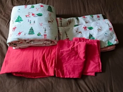 Home Christmas Santa Double Duvet Cover Set 200x200cm Brushed Cotton - image 1 of 4