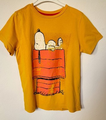 T-Shirt dunkelgelb mit Snoopy, Esprit, used-look, Unisex, Gr. 140