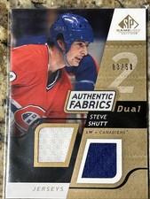 2008-09 SP Game Used Dual Authentic Fabrics Gold #AFSS Steve Shutt /50!