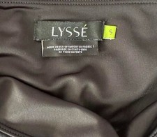 LYSSÉ Women's Black Cotton Capri Leggings Size Small S Tummy Control Slimming
