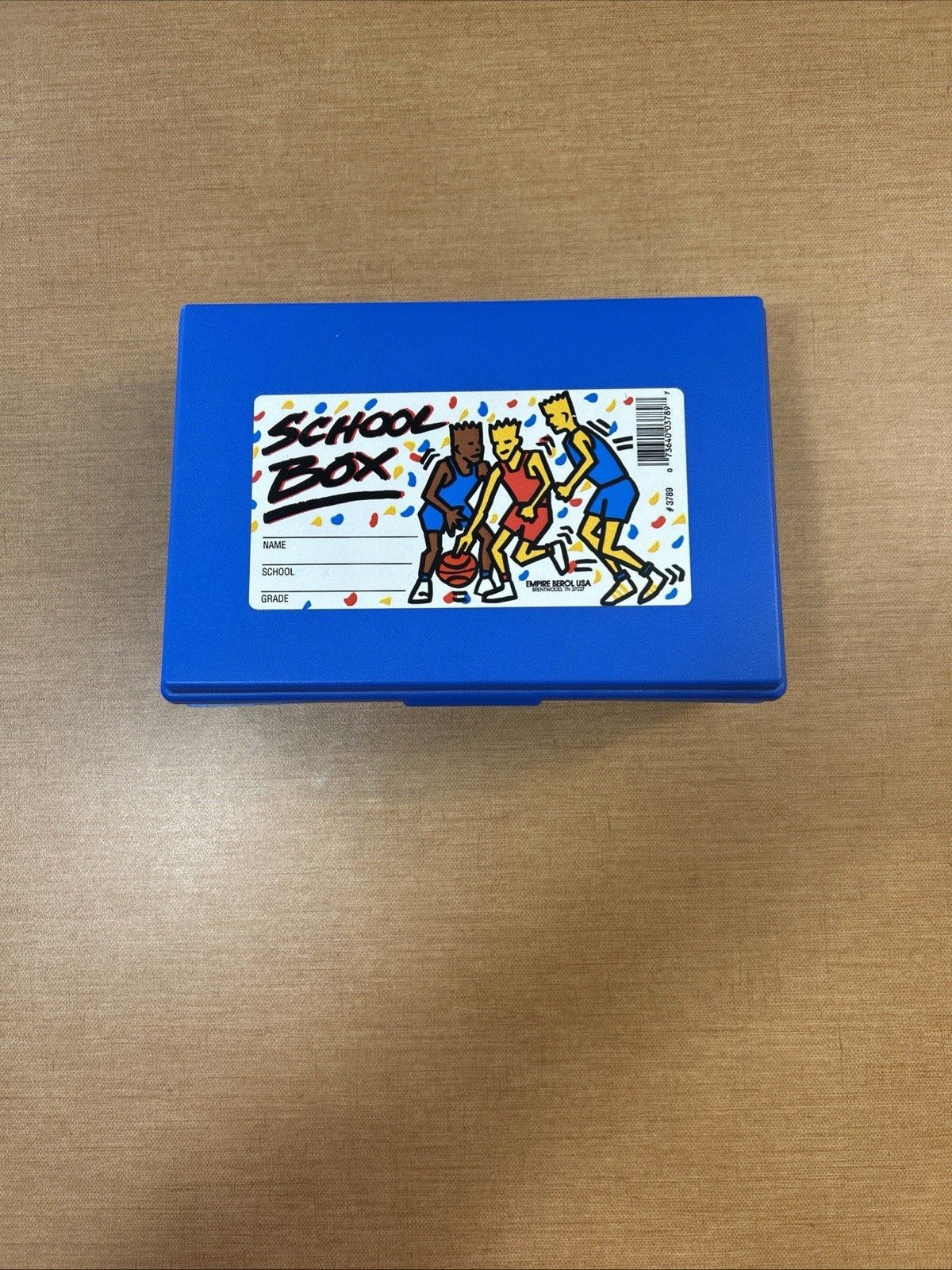 Company Blue Neon Pencil Box #3789 School