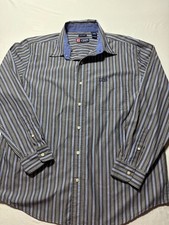 Chaps XL Easy Care Striped Button-Up Shirt - Classic Cool in