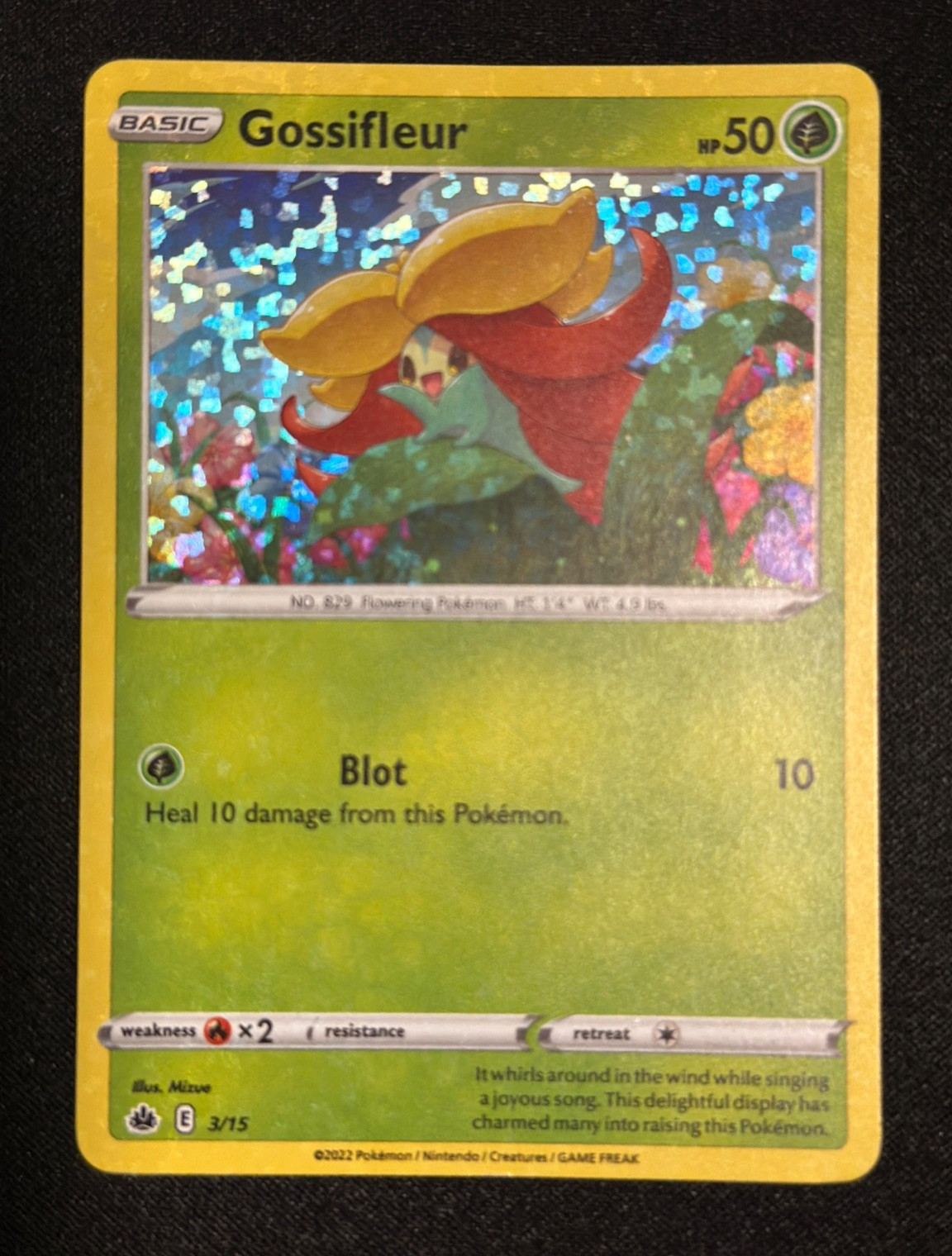Pokemon Card Gossifleur 3/15 Mcdonalds 2022 Promo Trading Card TCG