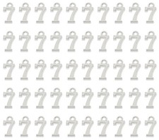 Shapenty Number 7 Charms Alloy Metal Number Charm Pendants for DIY Craft Keyc...