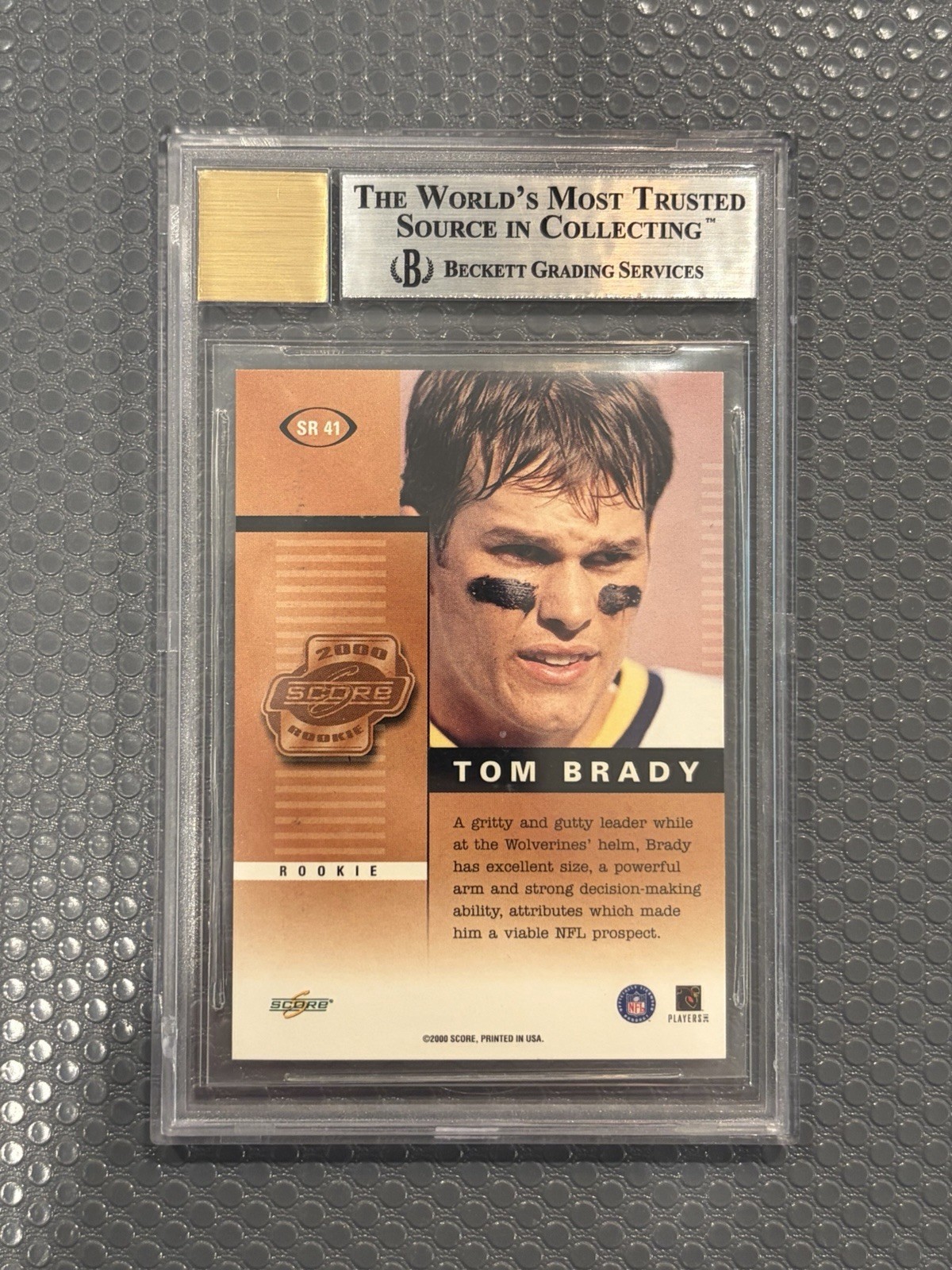 Tom Brady 2000 Score Rookie Preview AUTO BGS 8.5 NM-MT+ w/ 10 Autograph RC #41 view 2