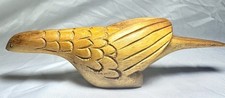 Hand Carved Wooden Bird Figurine Folk Art Rustic Home Decor