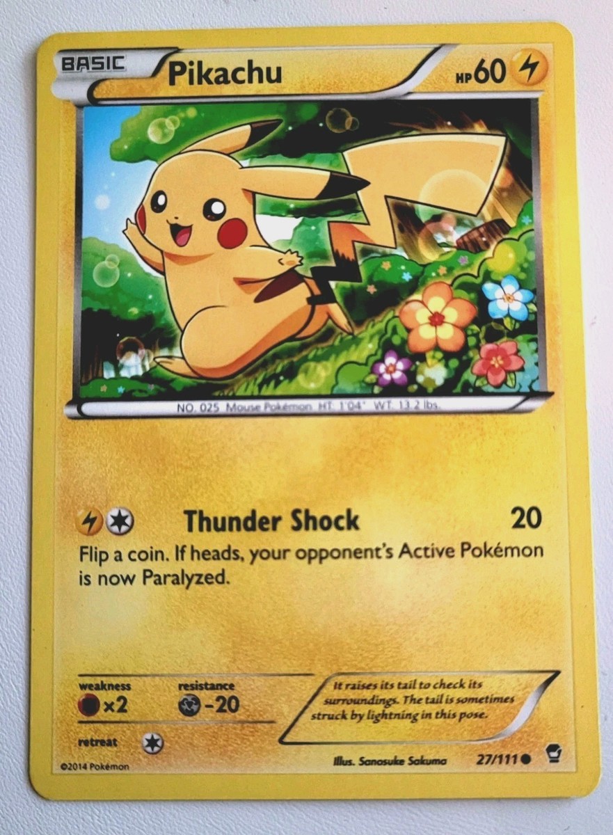 Pikachu ポケモンカード 60HP Pikachu HP60 2022 *Pokemon Go* Collectible Trading Card No. 027