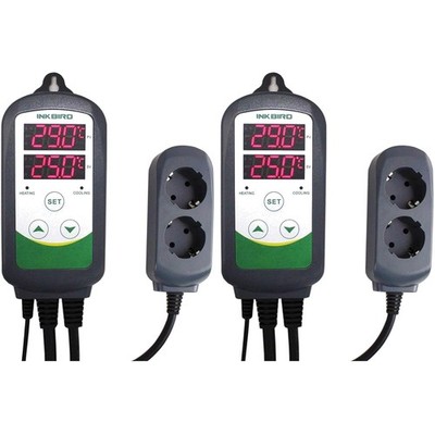 Digitaler Thermostat Pack of 2, 230V, Heizung & Kühlung, mit Sensor, 50-99°C