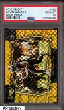 2022 Panini Select Gold Prizm #468 Alvin Kamara Saints 7/10 PSA 10 GEM MINT