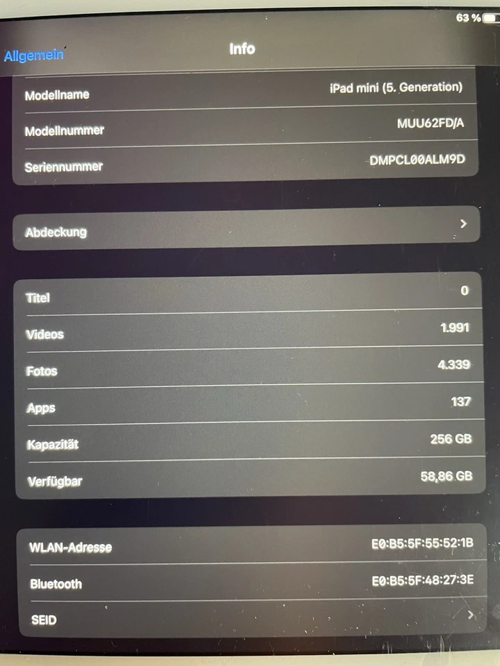 Apple iPad Mini (5. Generation), 256 GB, WLAN, 20,06 cm (7,9 Zoll) - Gold - Bild 4 von 4