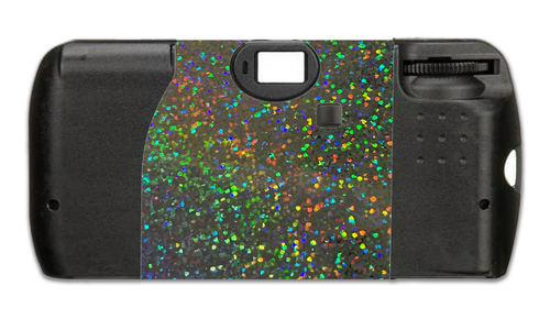 5 Holographic Glitter Gunmetal Single Use Disposable Cameras, SL56031-5pk - Afbeelding 3 van 4
