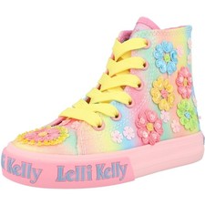 Lelli Kelly Francesca Mid Lilac Kids Canvas Shoes Handcrafted Beads Sequins