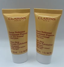 Lot of 2 Clarins One-Step Gentle Exfoliating Cleanser All Skin types 1oz. SEALED