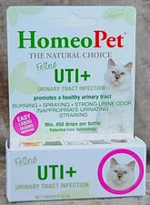 HomeoPet Feline UTI Plus 15 ml  Urinary Tract Infection Remedy for Cats