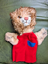 Steiff Hand Puppet Lion Vintage 60s Steiff Toy Plush Toy 50s H34